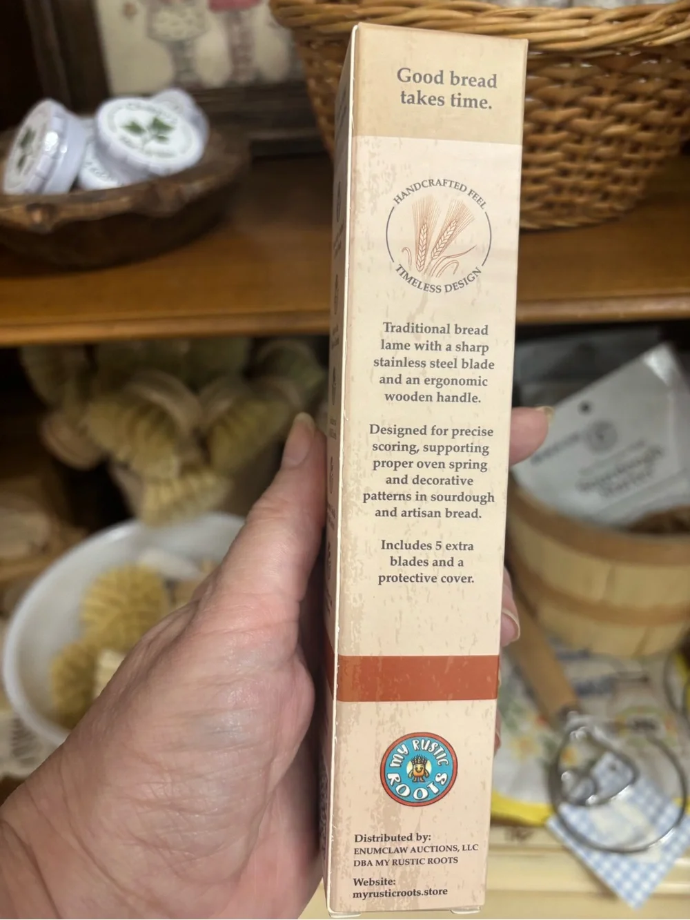 Bread Lame Rustic Farmhouse Roots Stainless Steel w/Wood Handle NEW Final Sale